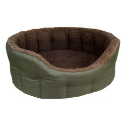 P&L Oval Bolster Drop Front Fleece Lined Softee Bed