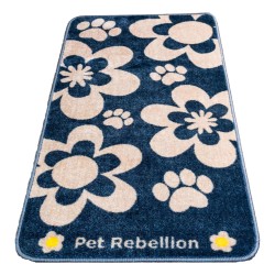 Pet Rebellion Barrier Rug XL Blue Flower 57cm x 110cm