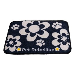 Pet Rebellion Dinner Mate 40cm x 60cm Flower Black