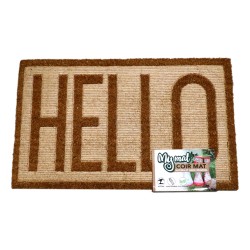 Phoenox Embossed Coir Door Mat Hello 75 x 45cm