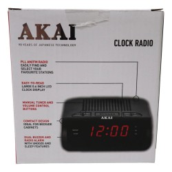 Akai Alarm Clock Radio With LED Display AM/FM