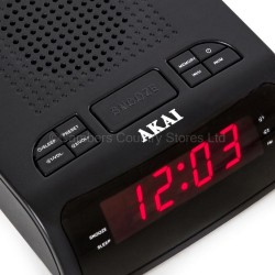 Akai Alarm Clock Radio With LED Display AM/FM