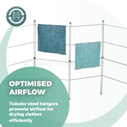 Our House Gate Folding Clothes Airer 4 Panel