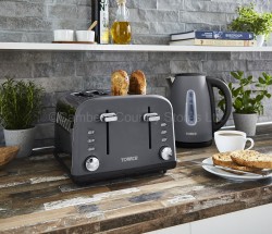 Tower Infinity Toaster 4 Slice Stone Grey