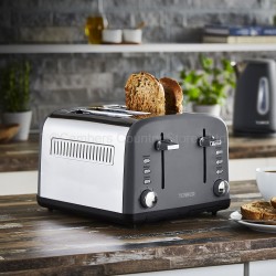 Tower Infinity Toaster 4 Slice Stone Grey