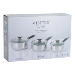 Viners Everyday Stainless Steel Saucepan Set 3pc