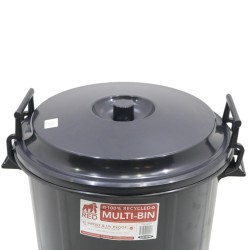 Red Gorilla Multi Bin With Clip Lid 100 Litre Black