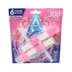 Astonish Toilet Rim Block Twin Pack Pink Peony