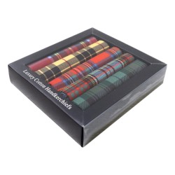 Soprano 5 Colour Cotton Handerkerchief Set Tartan