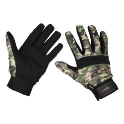 Sealey Mechanics Gloves Padded Palm Camo