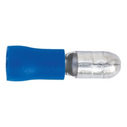 Sealey Terminals 100 Pack Bullet 5mm Male Blue