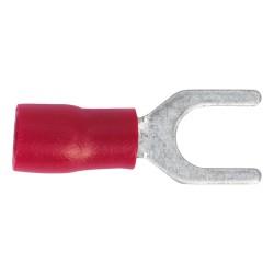 Sealey Terminals 100 Pack Easy Entry Fork 5.3mm Red