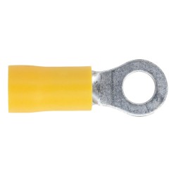 Sealey Terminals 100 Pack Easy Entry Ring 5.3mm Yellow