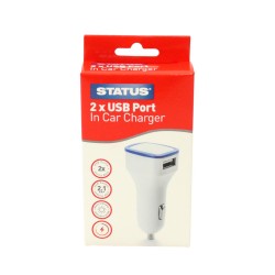 Status USB Port x 2 In Car Charger