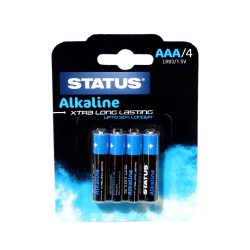 Status Alkaline Batteries AAA x 4 Pack