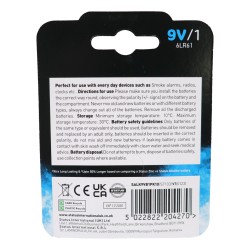 Status Alkaline Batteries 9v x 1 Pack