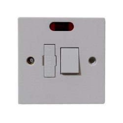 Status White Fitting Fused Spur Switch 13 Amp 1 Gang