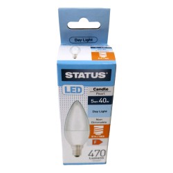 Status LED Light Bulb Candle Small ES 5w/40w