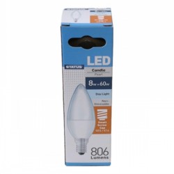 Status LED Light Bulb Candle Small ES 8w/60w