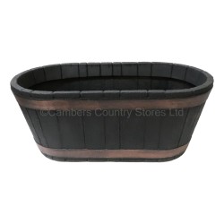 Sankey Plastic Planter Oakwood Barrel Trough