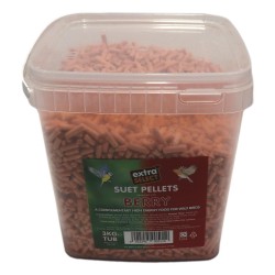 Extra Select Wild Bird Feed Suet Pellets 3L Tub Berry