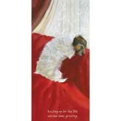 Little Dog Greeting Card Terrier Resting