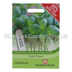 Thompson & Morgan Herb Basil Sweet Green