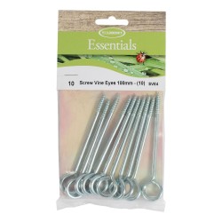 Screw Vine Eyes 100mm 10 Pack