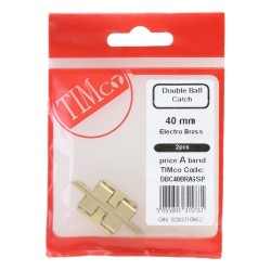 Timco Double Ball Catch Brass 2 Pack