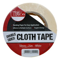 Timco Cloth Tape Double Sided 50mm x 25m