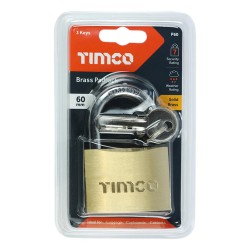 Timco Padlock Brass 60mm