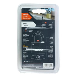 Timco Padlock Brass 60mm