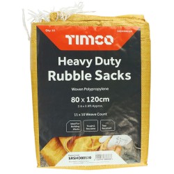 Timco Heavy Duty Rubble Sacks 10 Pack