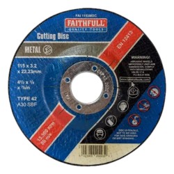 Faithfull Cutting Disc Metal DC 115mm x 3.2mm x 22mm