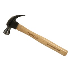 Faithfull Claw Hammer Hickory Handle 454g