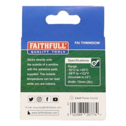 Faithfull Thermometer Window Stick On