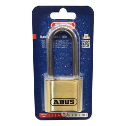 Abus Padlock 180/50mm Brass Combination Long Shackle