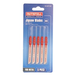 Faithfull Jigsaw Blades Metal Cutting 5 Pack