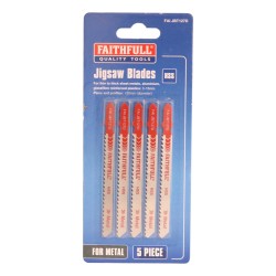 Faithfull Jigsaw Blades Metal Cutting 5 Pack