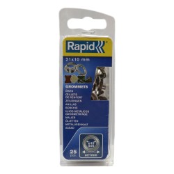 Rapid Metal Grommet Kit 10 x 21mm c/w Anvil & Hammer