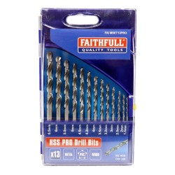 Faithfull HSS Drill Bit Set 13 Piece 1.5mm - 6.5mm