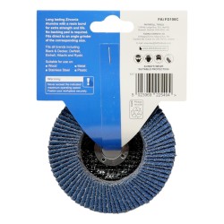 Faithfull Jumbo Abrasive Flap Disc 100mm x 16mm