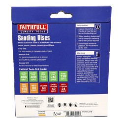 Faithfull Sanding Discs 150mm 5 Pack