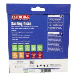 Faithfull Sanding Discs 150mm 5 Pack