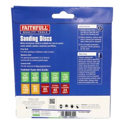 Faithfull Sanding Discs 150mm 5 Pack