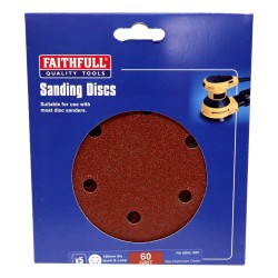 Faithfull Sanding Discs 150mm 5 Pack