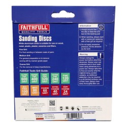 Faithfull Sanding Discs 150mm 5 Pack