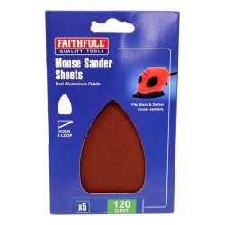 Faithfull Mouse Sanding Sheets 5 Pack