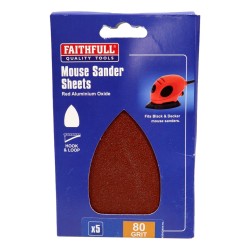 Faithfull Mouse Sanding Sheets 5 Pack