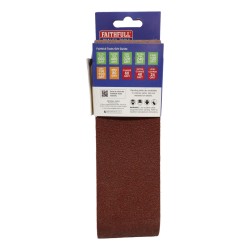 Faithfull Cloth Sanding Belts 533 x 75mm 3 Pack